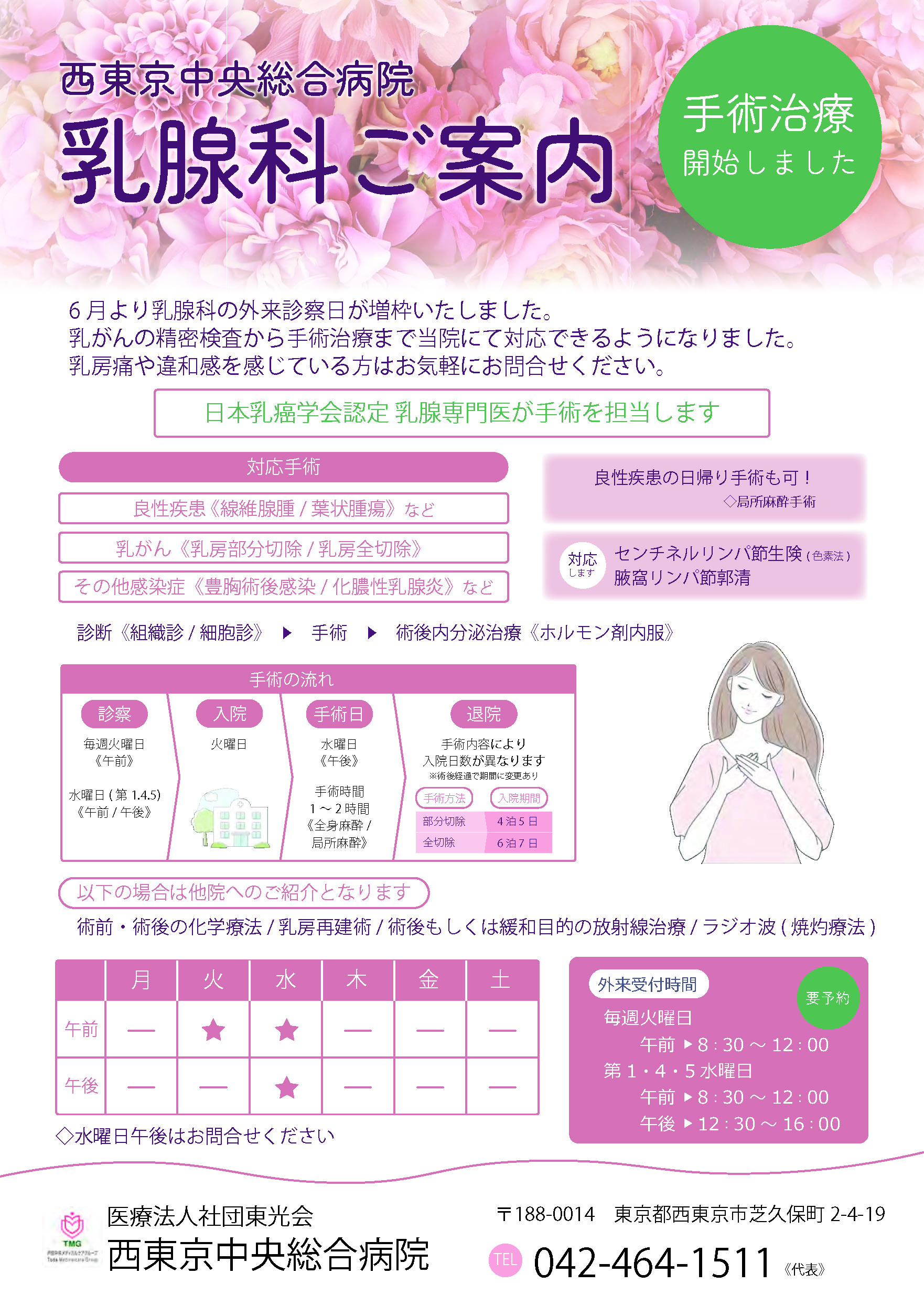 乳腺科手術開始チラシ